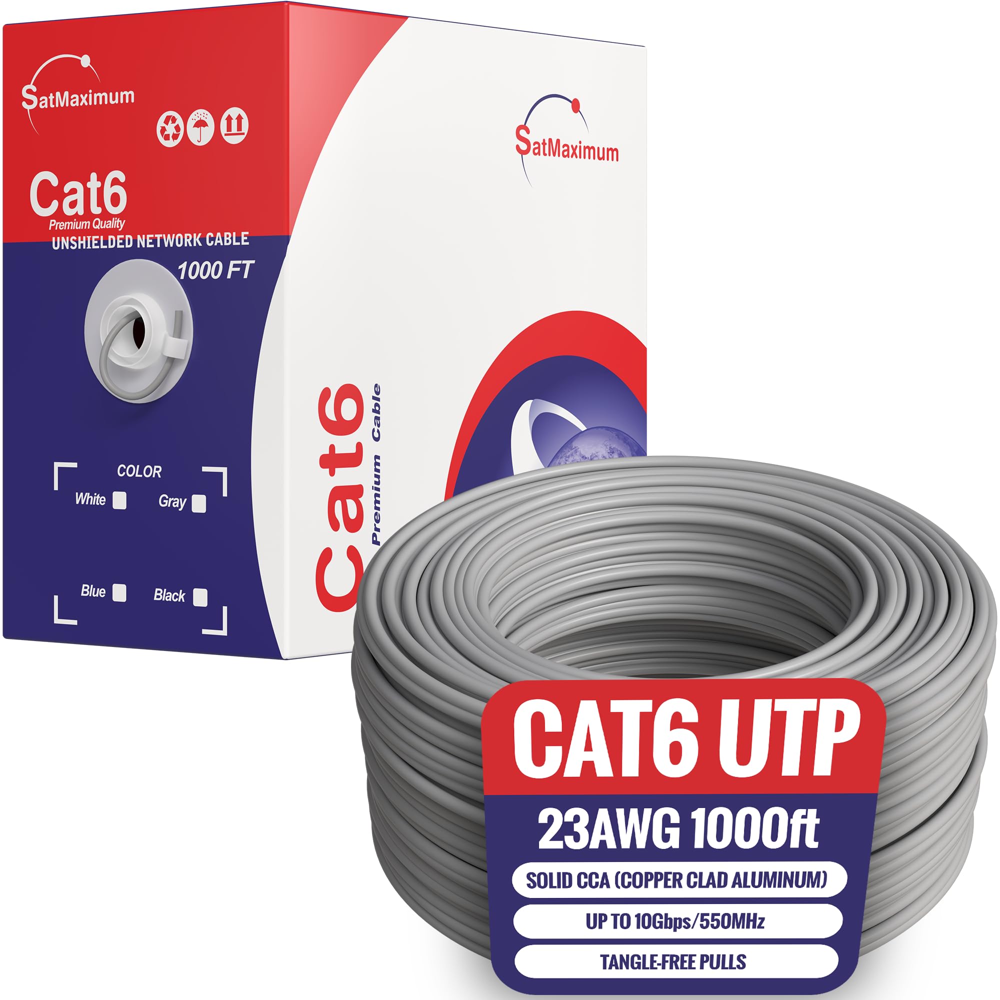 Amazon.com: Cables Direct Online CAT6 Cable 1000ft Pull Box Solid